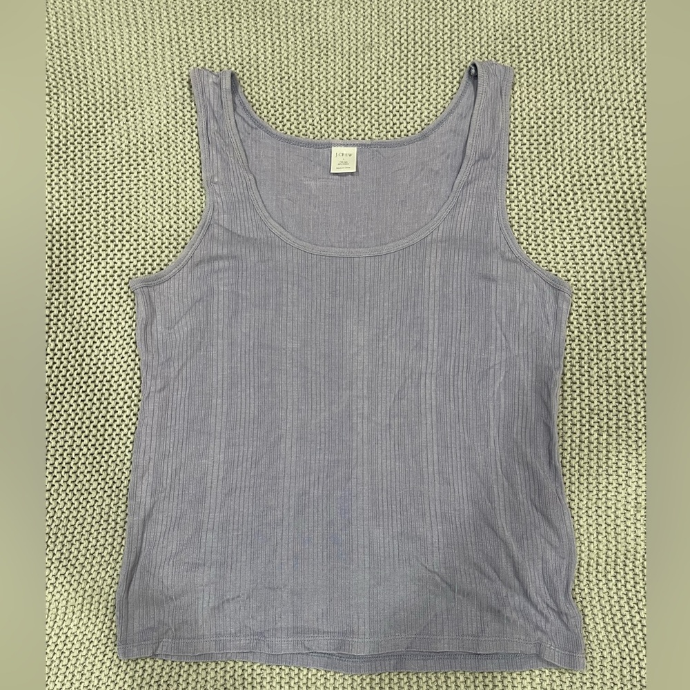 LIKE NEW J Crew Silk and Cotton Tank Top in Purple